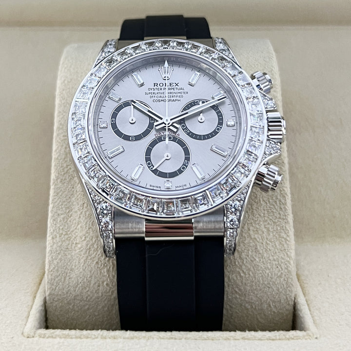 Rolex Cosmograph Daytona 40mm WG Silver Dial Diamond Markers 2024 Ref m126539tbr-0002 (#941)