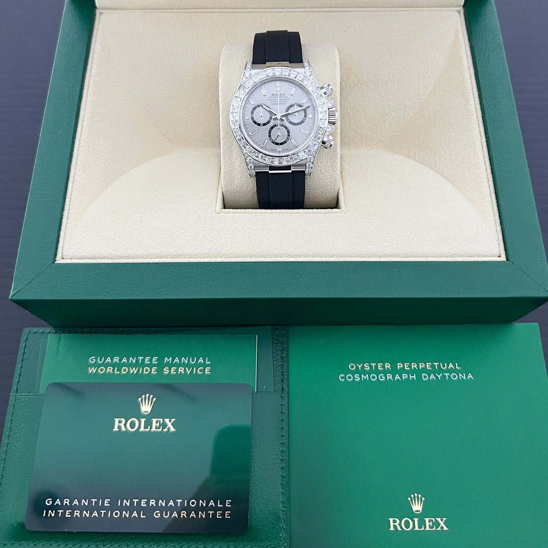 Rolex Cosmograph Daytona 40mm WG Silver Dial Diamond Markers 2024 Ref m126539tbr-0002 (#941)