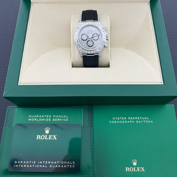 Rolex Cosmograph Daytona 40mm WG Silver Dial Diamond Markers 2024 Ref m126539tbr-0002 (#941)