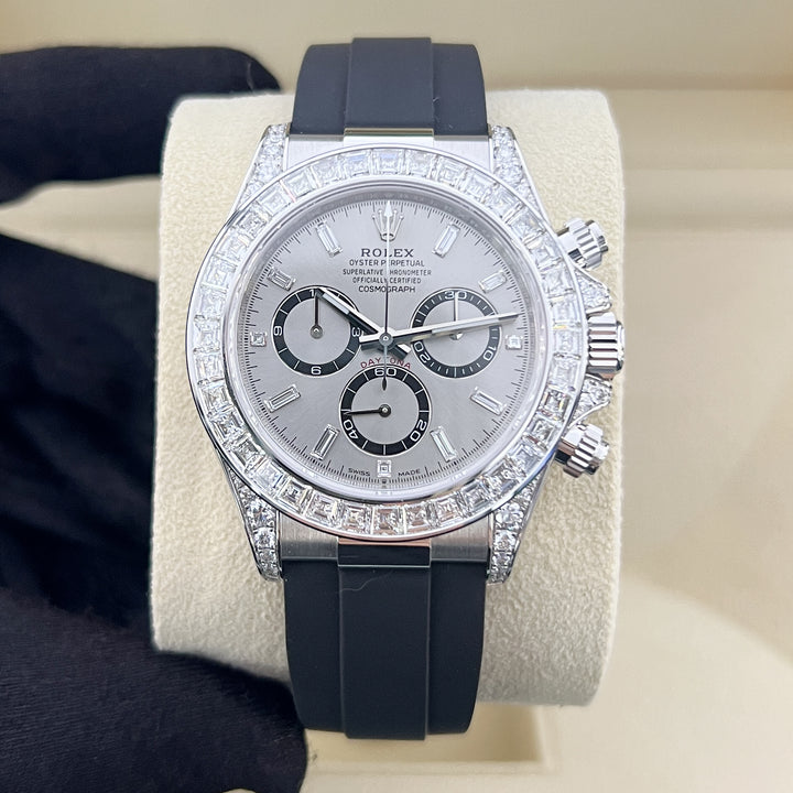 Rolex Cosmograph Daytona 40mm WG Silver Dial Diamond Markers 2024 Ref m126539tbr-0002 (#941)