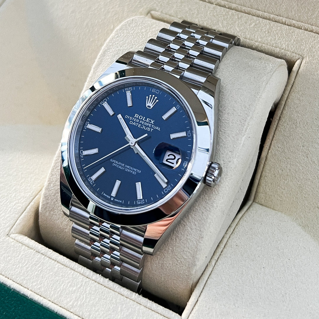 Rolex Datejust41 41mm Steel Blue Dial Stick Markers 2025 Ref m126300-0002 (#938)