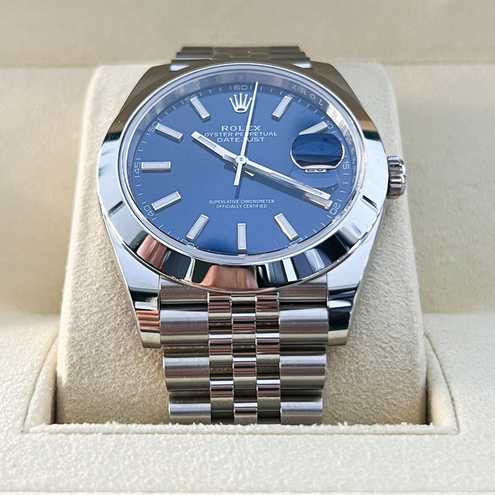 Rolex Datejust41 41mm Steel Blue Dial Stick Markers 2025 Ref m126300-0002 (#938)