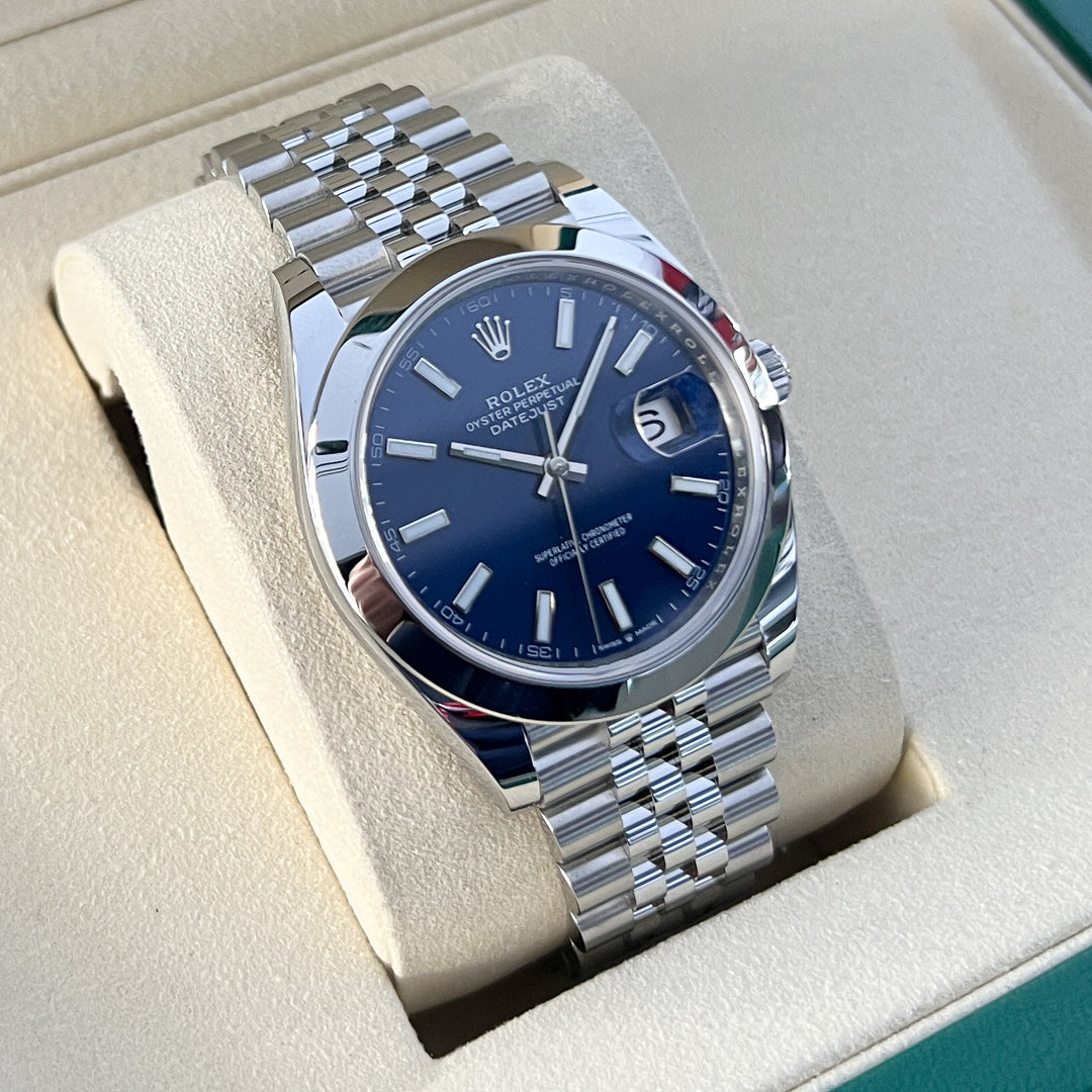 Rolex Datejust41 41mm Steel Blue Dial Stick Markers 2025 Ref m126300-0002 (#946)