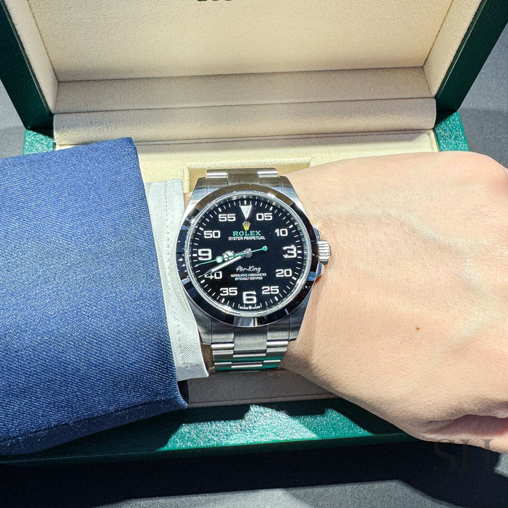 Rolex Air King 40mm Steel Black Dial Numeral Markers 2025 Ref m126900-0001 (#987)