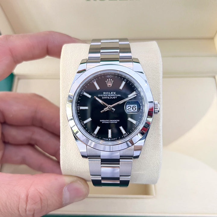 Rolex Datejust41 41mm Steel Black Dial Stick Markers 2024