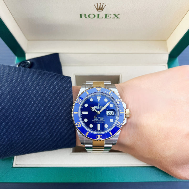 Rolex Submariner-Date 41mm 'Bluesy' Steel/YG Blue Dial Button Markers 2025 Ref m126613lb-0002 (#1085)