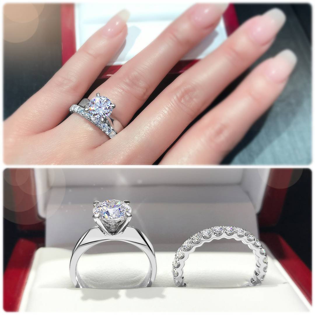 Classic solitaire engagement ring with high 4-Claw setting - W0011 (Lab Grown)