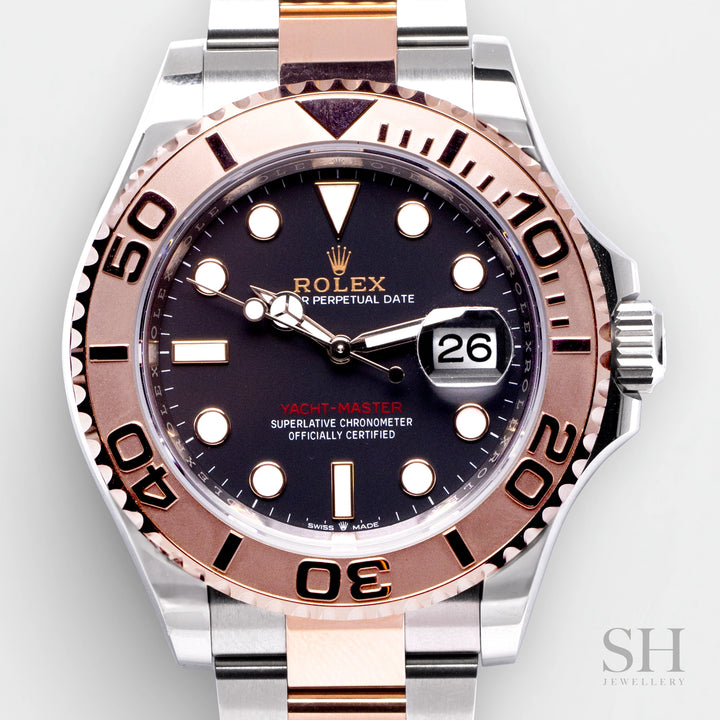 Rolex Yacht-Master 40mm Steel/RG Black Dial Button Markers 2023 Ref m126621-0001 (#332)