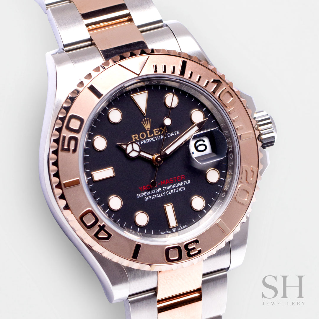 Rolex Yacht-Master 40mm Steel/RG Black Dial Button Markers 2023 Ref m126621-0001 (#332)