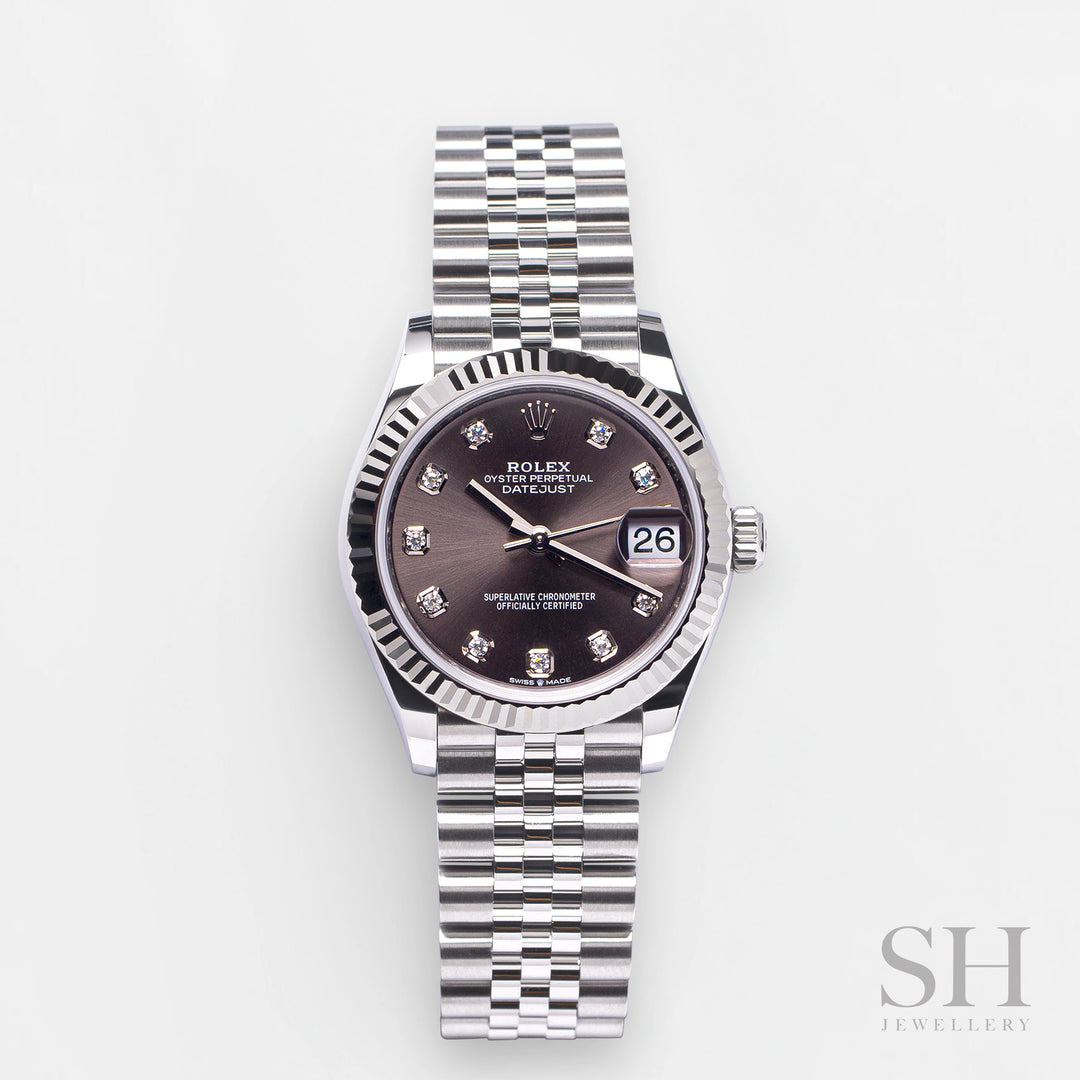 Rolex Datejust31 31mm Steel/WG Dark Grey Dial Diamond Markers 2023 Ref m278274-0008 (#405)
