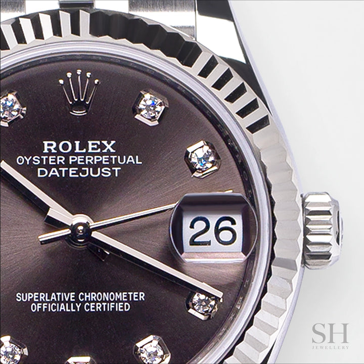Rolex Datejust31 31mm Steel/WG Dark Grey Dial Diamond Markers 2023 Ref m278274-0008 (#405)