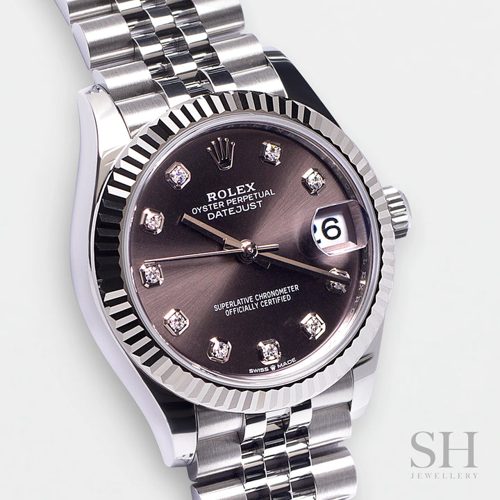 Rolex Datejust31 31mm Steel/WG Dark Grey Dial Diamond Markers 2023 Ref m278274-0008 (#405)