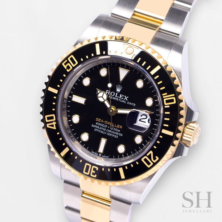 Rolex Sea-Dweller 43mm Steel/YG Black Dial Button Markers 2024 Ref m126603-0001 (#768)