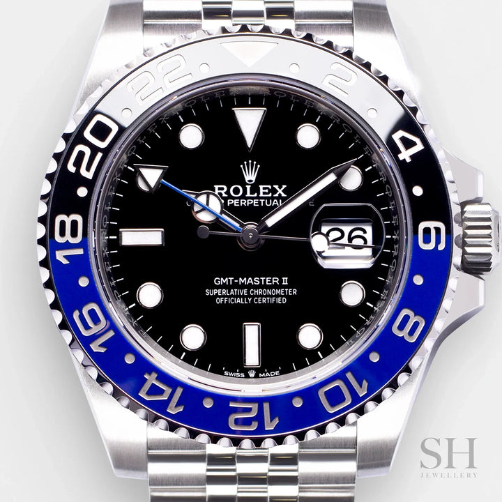 Rolex GMT-Master II 40mm 'Batgirl' Steel Black Dial Button Markers 2024 Ref m126710blnr-0002 (#882)