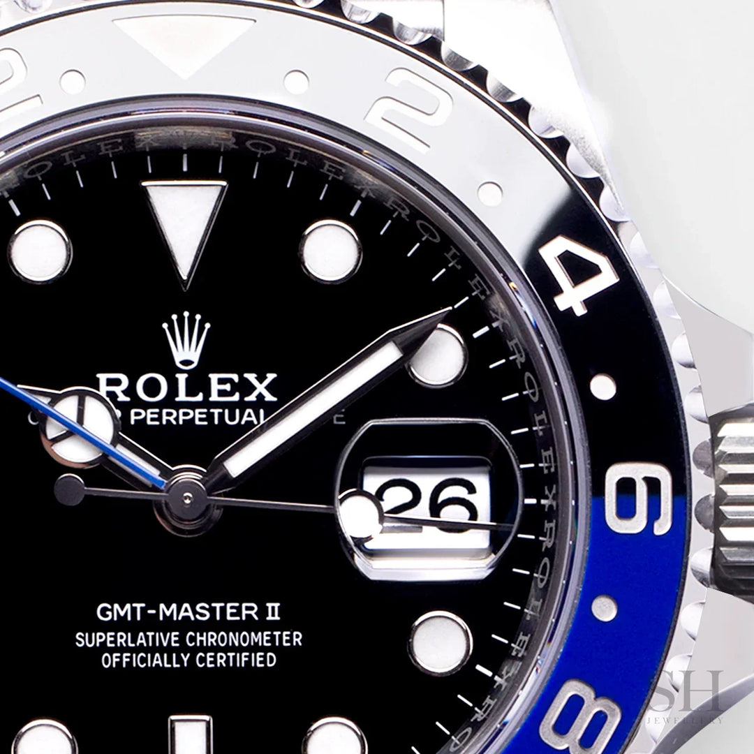 Rolex GMT-Master II 40mm 'Batgirl' Steel Black Dial Button Markers 2024 Ref m126710blnr-0002 (#882)