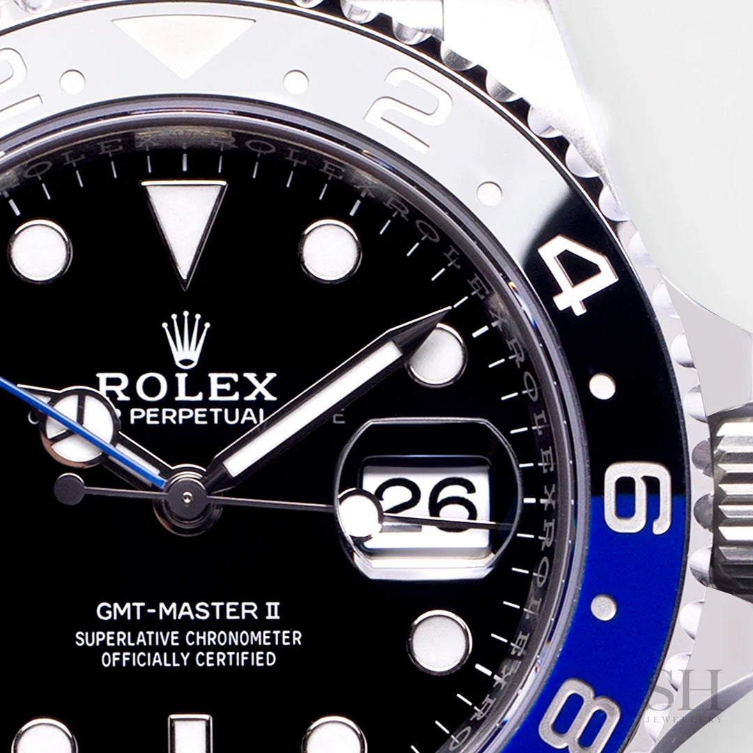 Rolex GMT-Master II 40mm 'Batgirl' Steel Black Dial Button Markers 2023 Ref m126710blnr-0002 (#665)