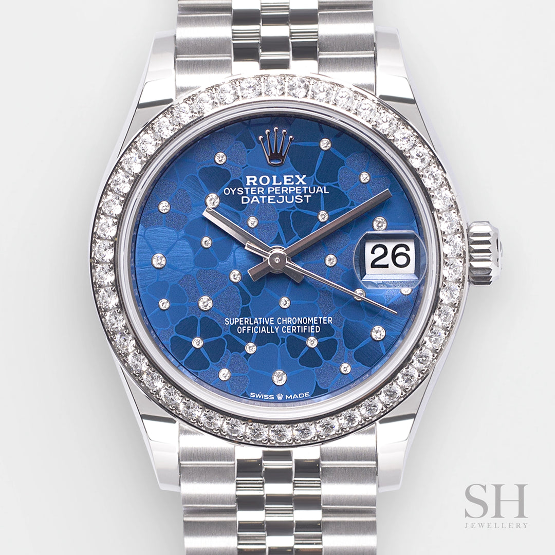 Rolex Datejust31 31mm Steel Blue Dial Diamond Markers 2023 Ref m278384rbr-0040 (#457)