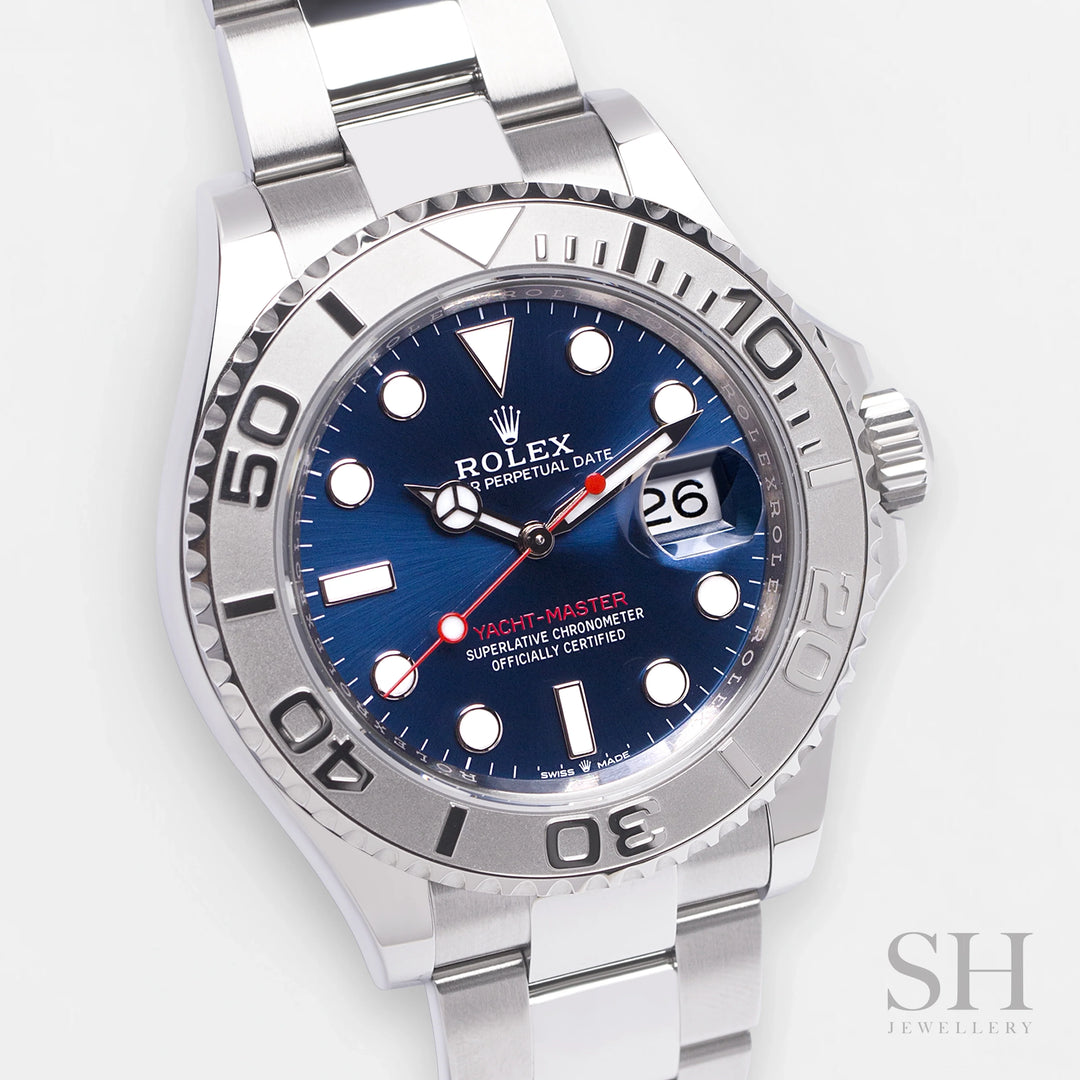 Rolex Yacht-Master40 40mm Steel/Plat Blue Dial Button Markers 2024 Ref m126622-0002 (#852)