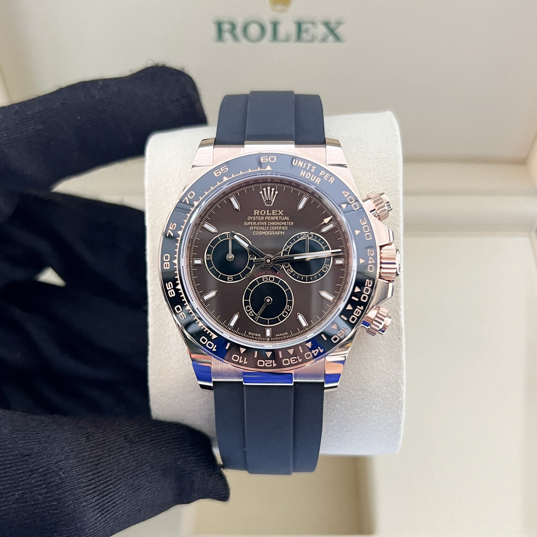Rolex Cosmograph Daytona 40mm RG Chocolate Dial Stick Markers 2025 Ref m126515ln-0010 (#952)
