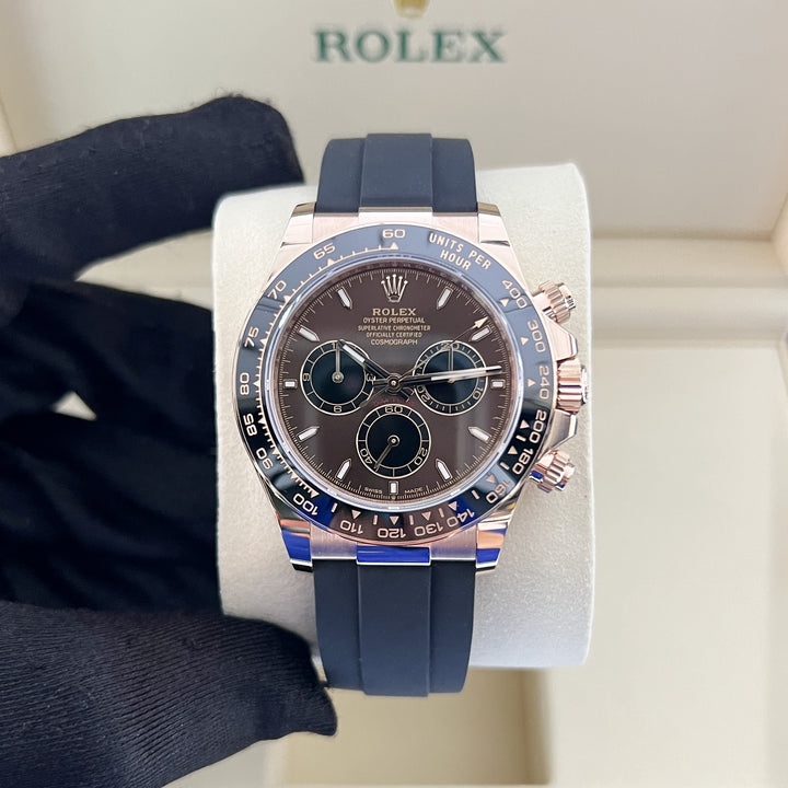 Rolex Cosmograph Daytona 40mm RG Chocolate Dial Stick Markers 2025 Ref m126515ln-0010 (#952)