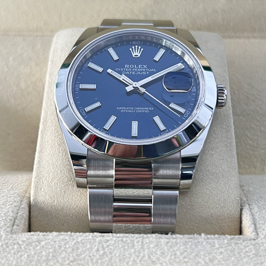 Rolex Datejust41 41mm Steel Blue Dial Stick Markers 2025 Ref m126300-0001 (#955)