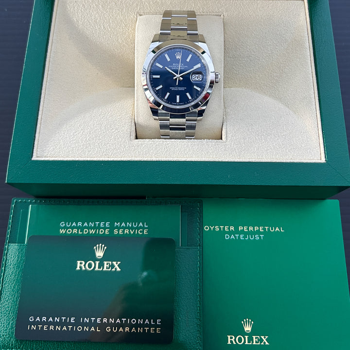 Rolex Datejust41 41mm Steel Blue Dial Stick Markers 2025 Ref m126300-0001 (#955)