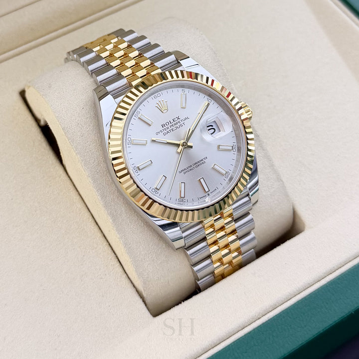 Rolex Datejust41 41mm Steel/YG Silver Dial Stick Markers 2025 Ref m126333-0002 (#982)
