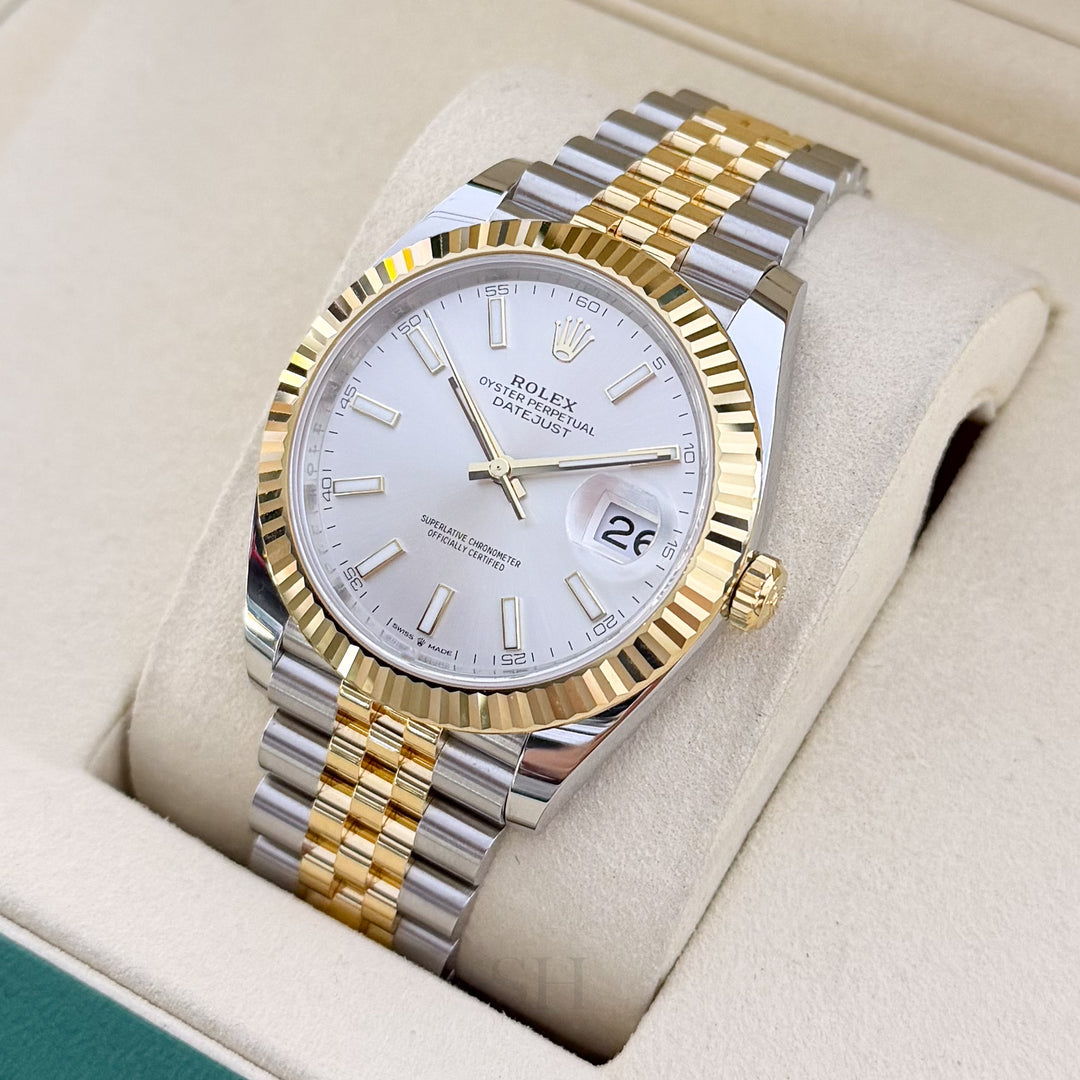 Rolex Datejust41 41mm Steel/YG Silver Dial Stick Markers 2025 Ref m126333-0002 (#982)