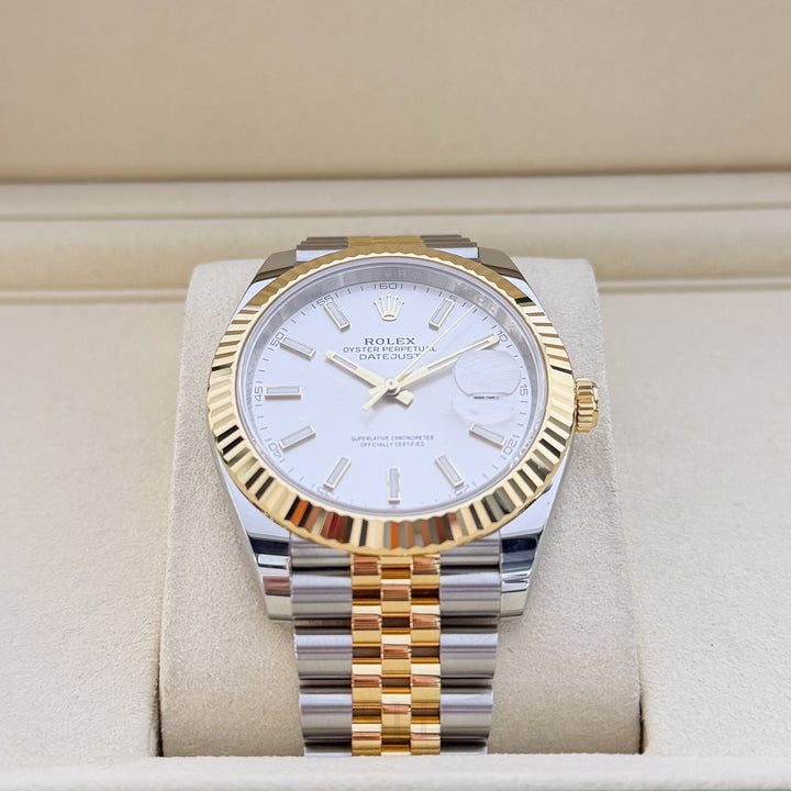 Rolex Datejust41 41mm Steel/YG Silver Dial Stick Markers 2025 Ref m126333-0002 (#982)
