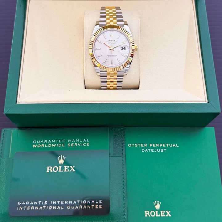 Rolex Datejust41 41mm Steel/YG Silver Dial Stick Markers 2025 Ref m126333-0002 (#982)