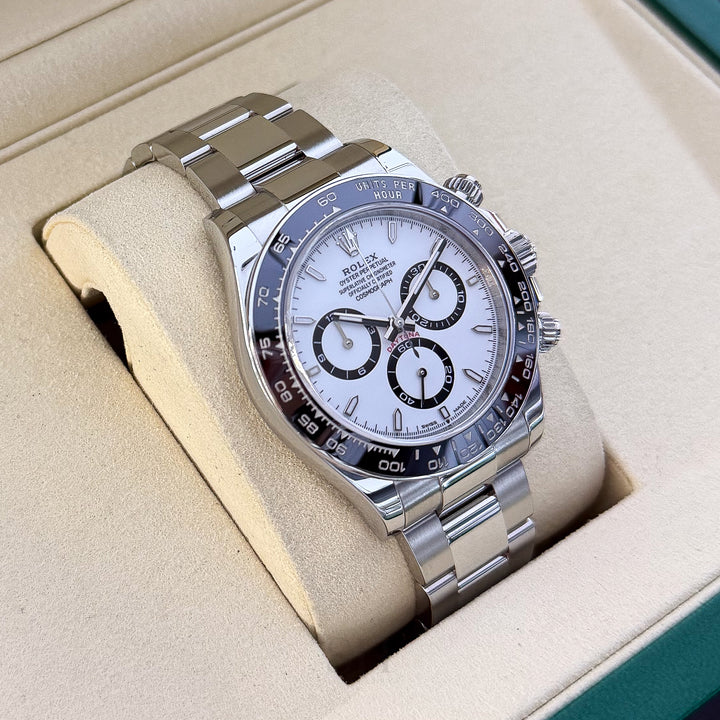 Rolex Cosmograph Daytona 40mm Steel White Dial Stick Markers 2025 Ref m126500ln-0001 (#1002)