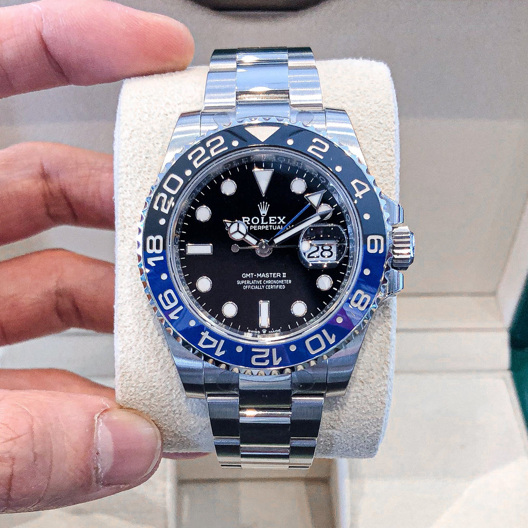Rolex GMT-Master II 40mm 'Batman' Steel Black Dial Button Markers 2024 Ref m126710blnr-0003 (#806)