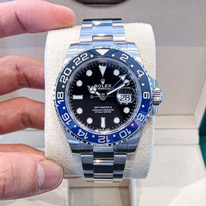 Rolex GMT-Master II 40mm 'Batman' Steel Black Dial Button Markers 2024 Ref m126710blnr-0003 (#806)