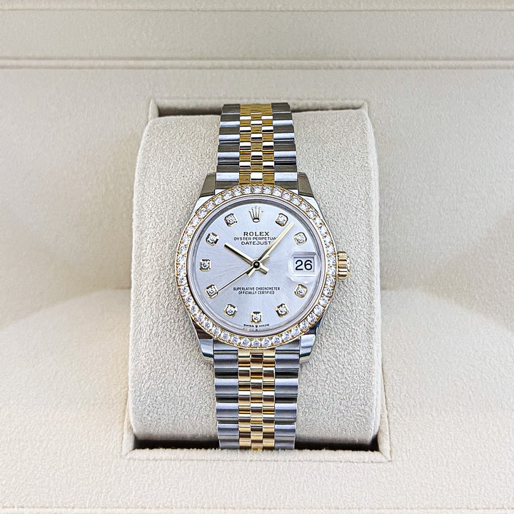 Rolex Datejust31 31mm Steel/YG Silver Dial Diamond Markers 2024 Ref m278383rbr-0020 (#730)