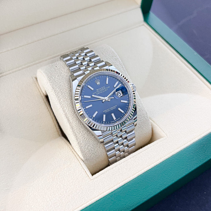 Rolex Datejust36 36mm Steel/WG Blue Dial Stick Markers 2024 Ref m126234-0017 (#880)