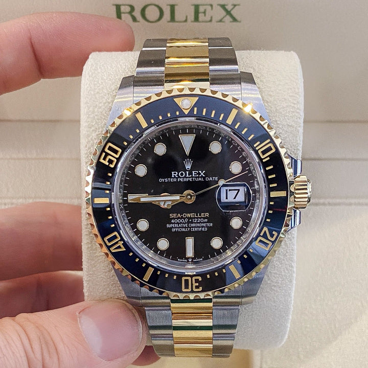 Rolex Sea-Dweller 43mm Steel/YG Black Dial Button Markers 2024 Ref m126603-0001 (#768)