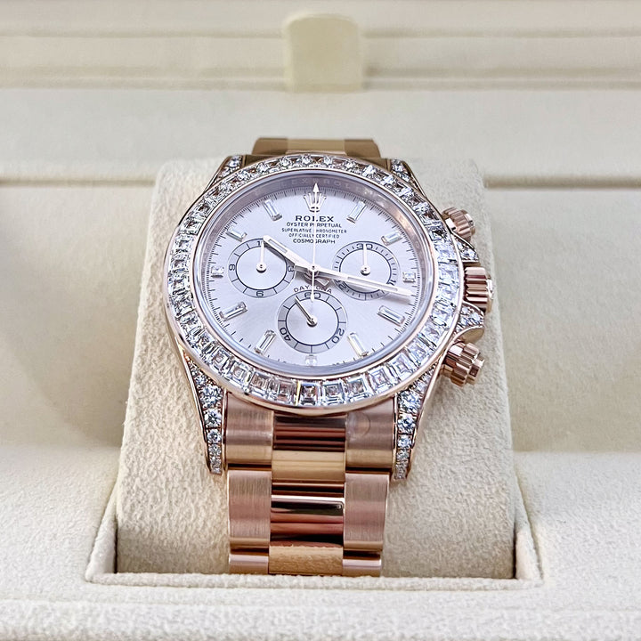 Rolex Cosmograph Daytona 40mm RG Sundust Dial Diamond Markers 2024 Ref m126595tbr-0001 (#823)