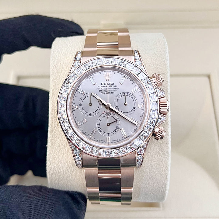 Rolex Cosmograph Daytona 40mm RG Sundust Dial Diamond Markers 2024 Ref m126595tbr-0001 (#823)