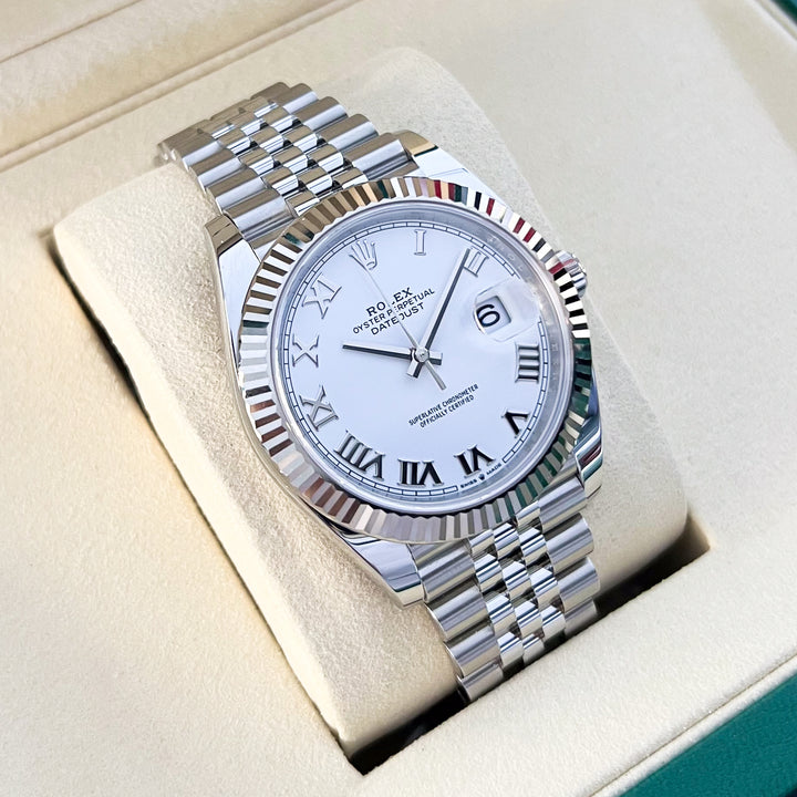 Rolex Datejust41 41mm Steel/WG White Dial Numeral Markers 2025 Ref m126334-0024 (#920)