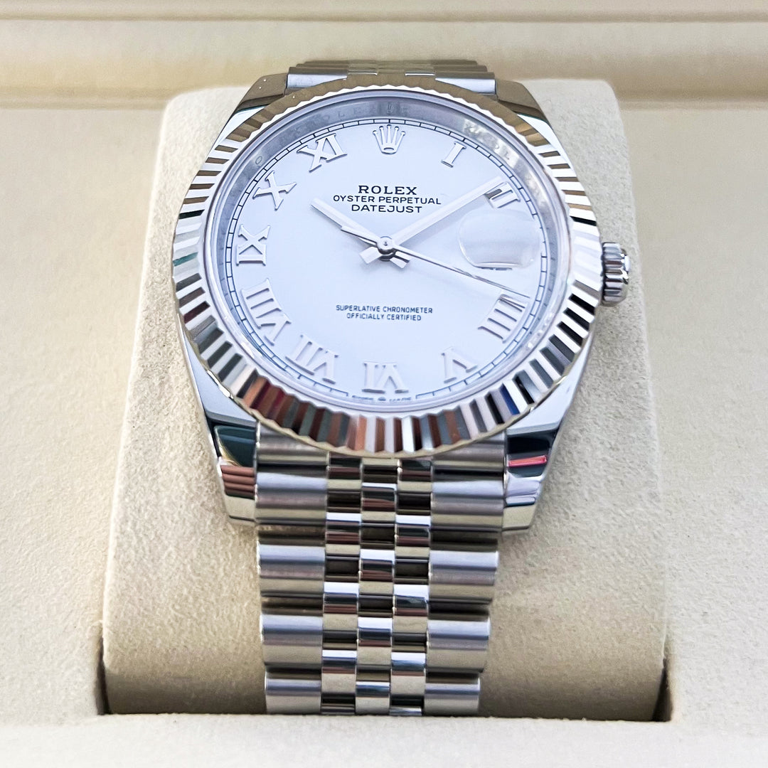 Rolex Datejust41 41mm Steel/WG White Dial Numeral Markers 2025 Ref m126334-0024 (#920)