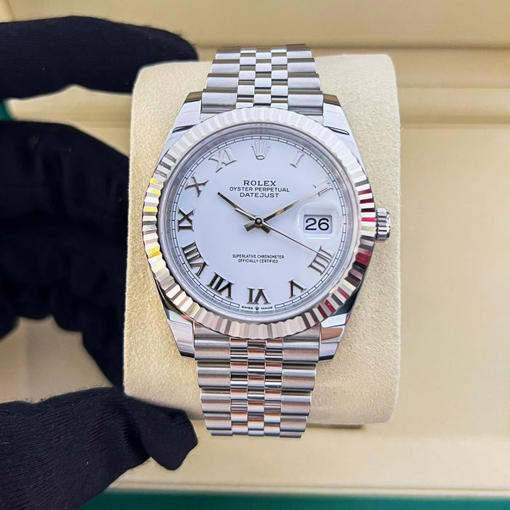 Rolex Datejust41 41mm Steel/WG White Dial Numeral Markers 2025 Ref m126334-0024 (#920)