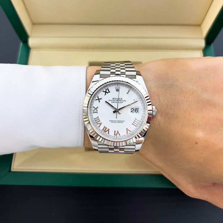 Rolex Datejust41 41mm Steel/WG White Dial Numeral Markers 2025 Ref m126334-0024 (#920)