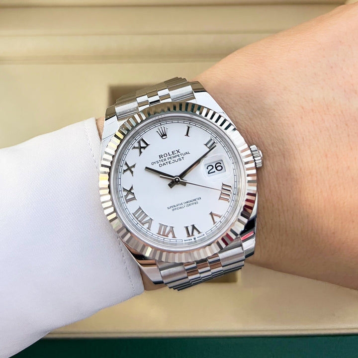 Rolex Datejust41 41mm Steel/WG White Dial Numeral Markers 2025 Ref m126334-0024 (#920)