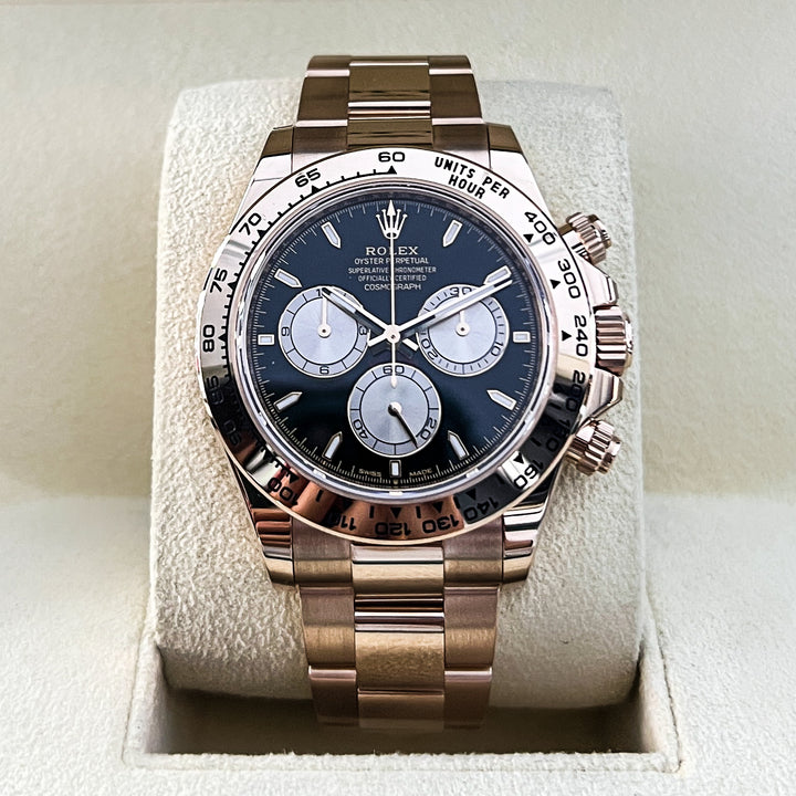 Rolex Cosmograph Daytona 40mm RG Black Dial Stick Markers 2025 Ref m126505-0001 (#895)