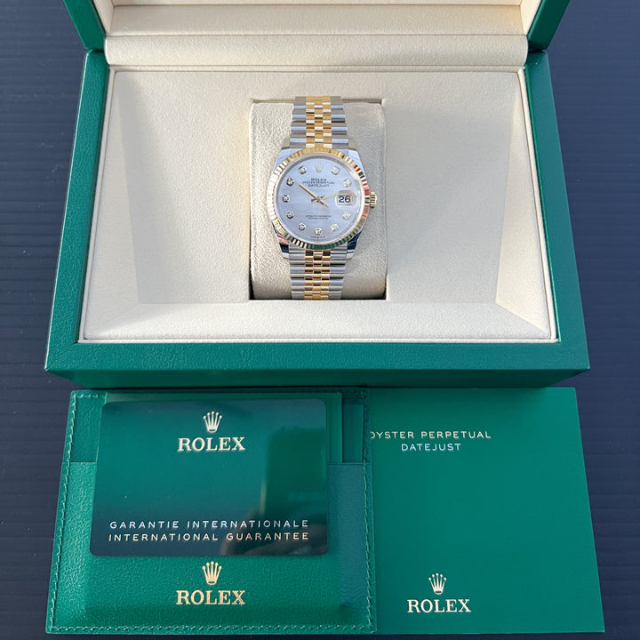 Rolex Datejust36 36mm Steel/YG MOP Dial Diamond Markers 2025 Ref m126233-0023 (#975)