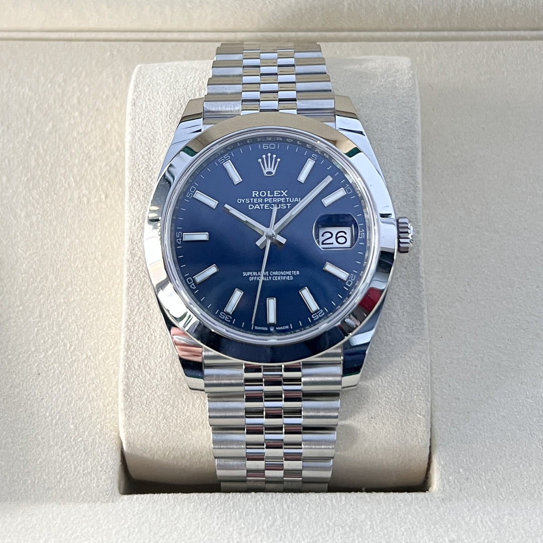 Rolex Datejust41 41mm Steel Blue Dial Stick Markers 2025 Ref m126300-0002 (#946)