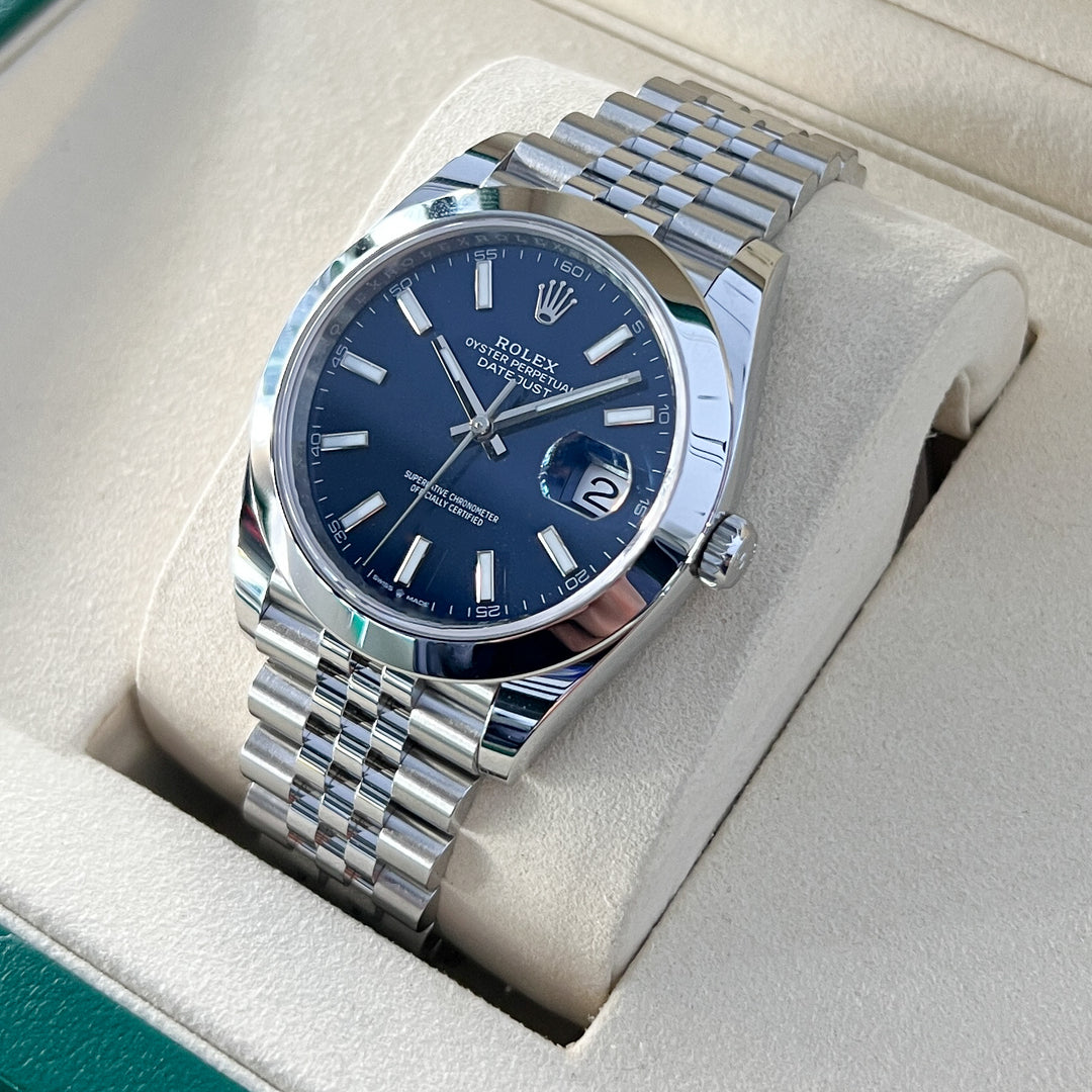 Rolex Datejust41 41mm Steel Blue Dial Stick Markers 2025 Ref m126300-0002 (#946)