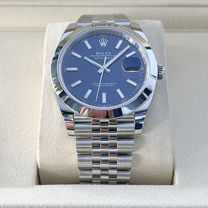 Rolex Datejust41 41mm Steel Blue Dial Stick Markers 2025 Ref m126300-0002 (#946)