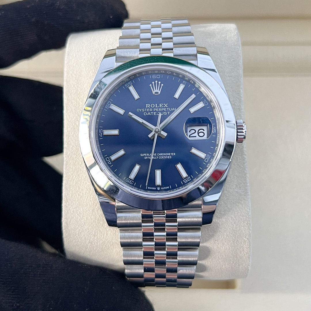 Rolex Datejust41 41mm Steel Blue Dial Stick Markers 2025 Ref m126300-0002 (#946)