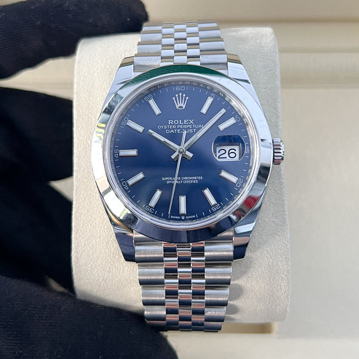 Rolex Datejust41 41mm Steel Blue Dial Stick Markers 2025 Ref m126300-0002 (#946)